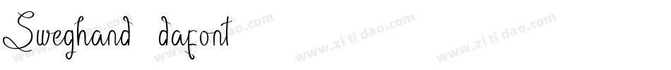 Sweghand (dafont)字体转换